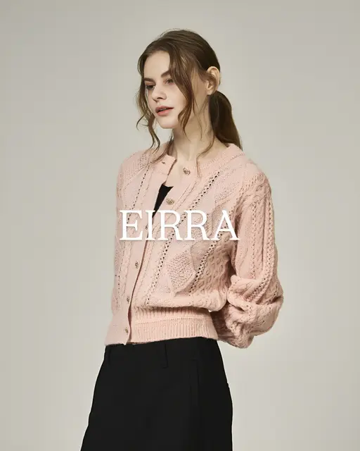 Mohair Blend Knit Cardigan(pink)