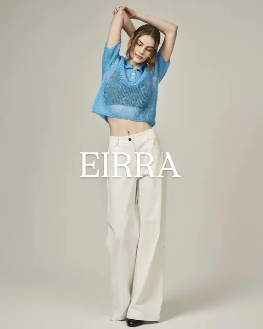 Kid Mohair Collar Crop Knit(sky Blue)