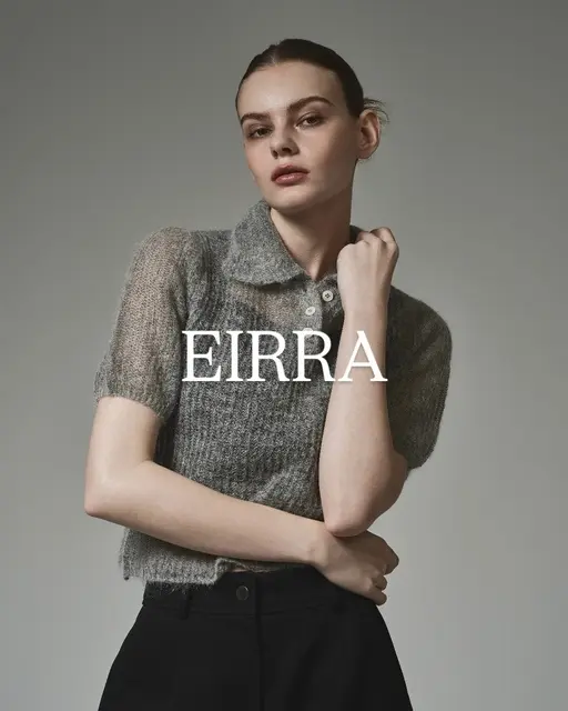 Kid Mohair Collar Crop Knit(gray)